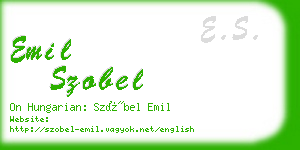 emil szobel business card